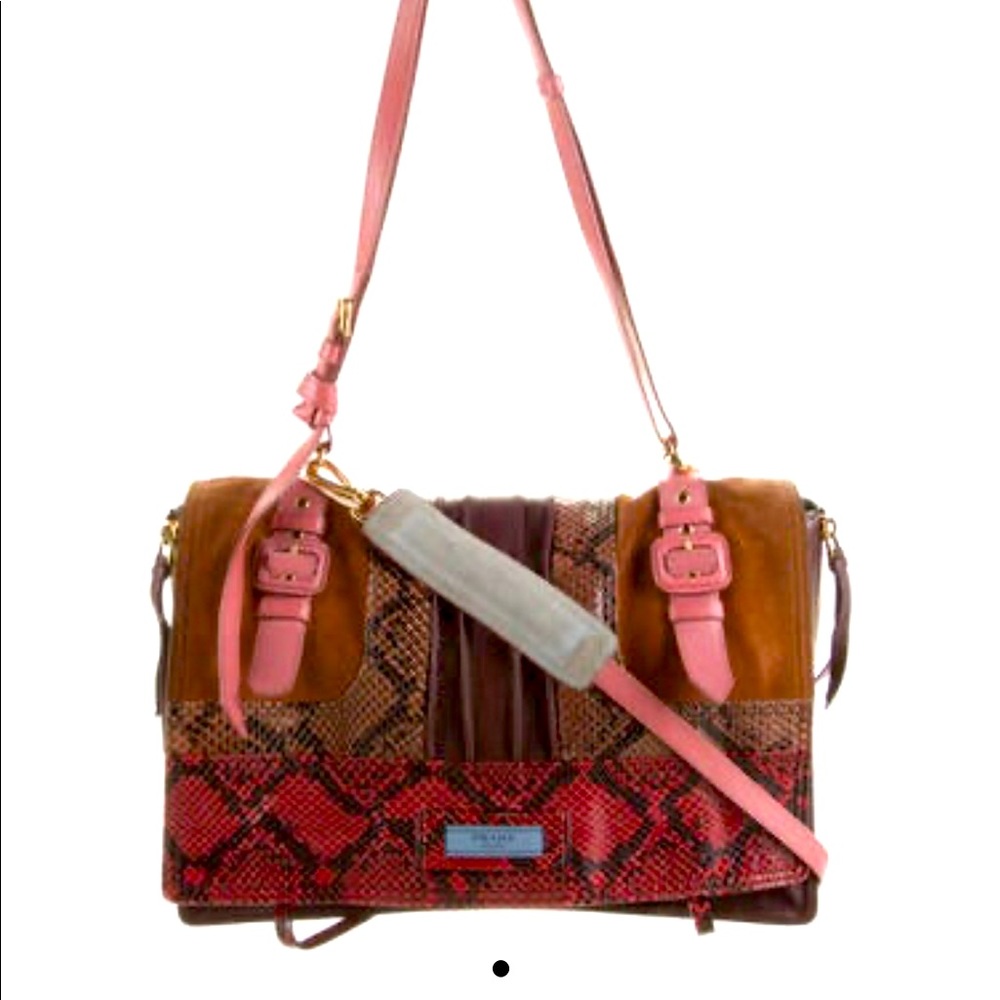 *2 Day Sale* Rare Prada Etiquette Patchwork Python Shoulder Bag